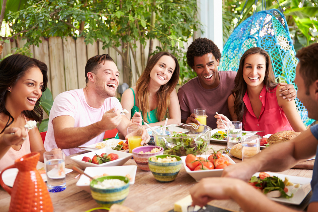 Friends Enjoying Meal