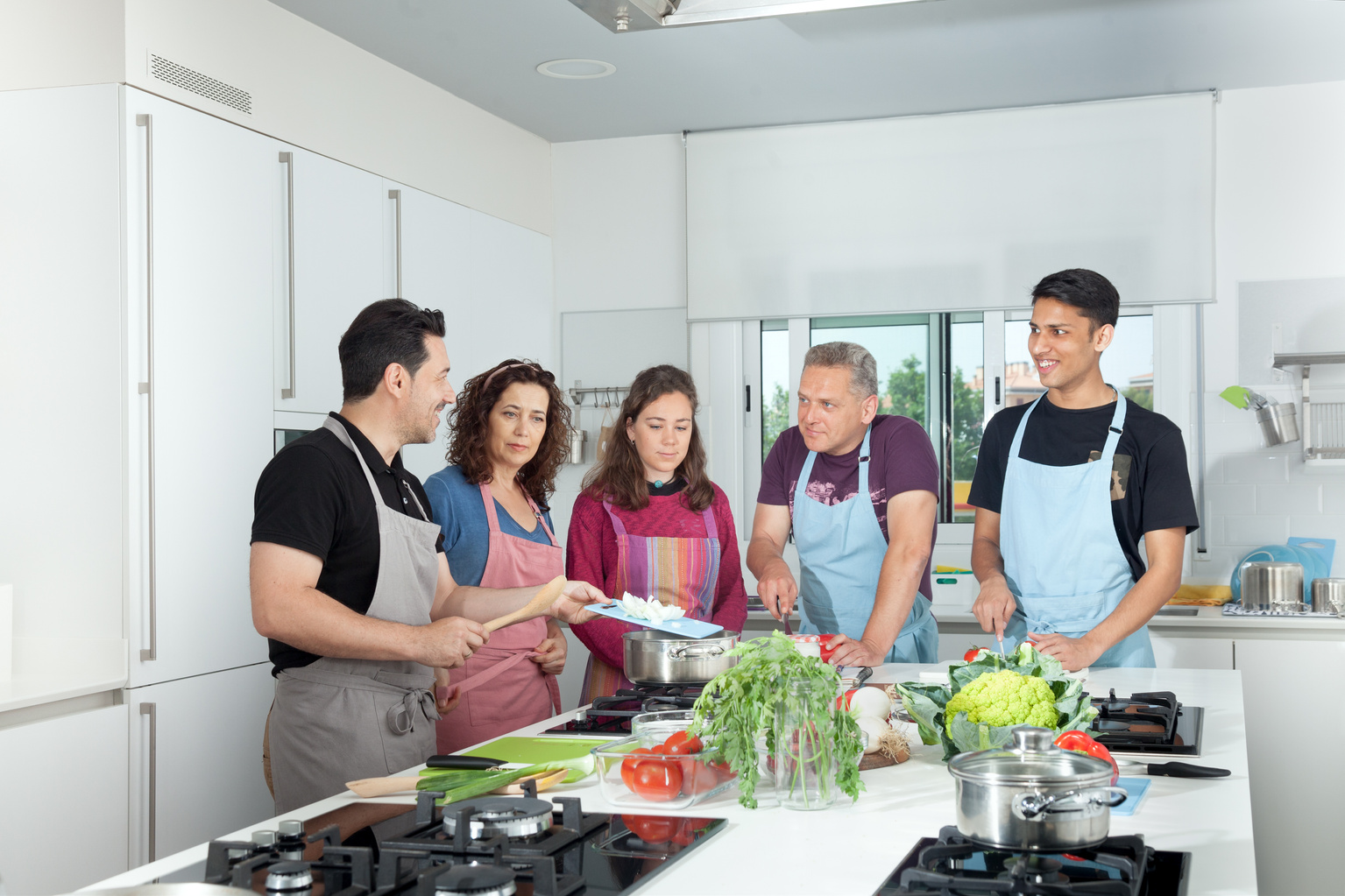Cooking lesson,group